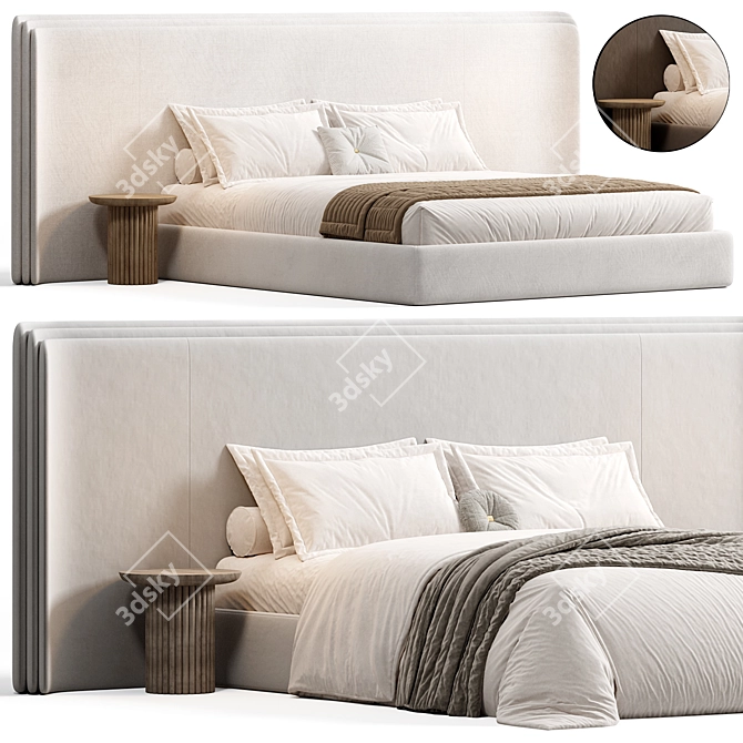 Elegant Calabria Bed by Frato 3D model image 1