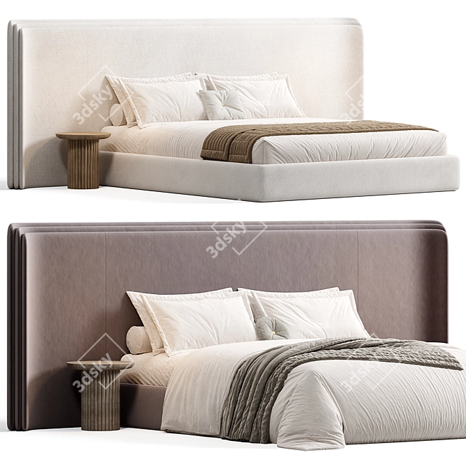 Elegant Calabria Bed by Frato 3D model image 3