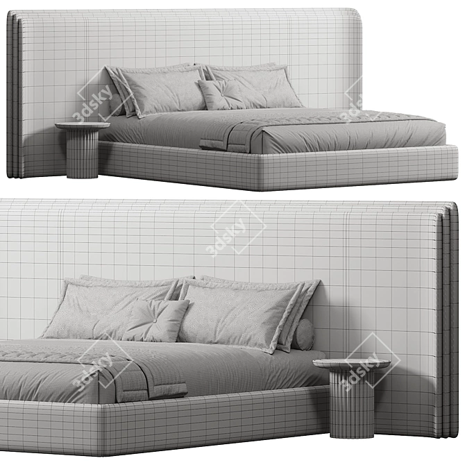 Elegant Calabria Bed by Frato 3D model image 6