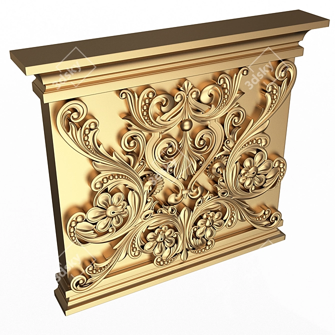 Carved Capital 3D Model 2015 3D model image 2