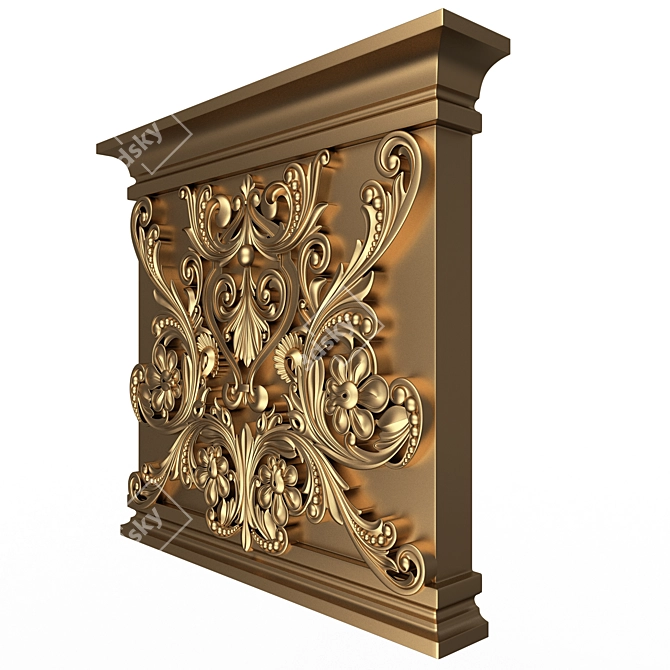 Carved Capital 3D Model 2015 3D model image 3