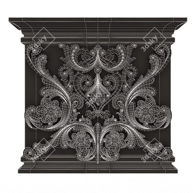 Carved Capital 3D Model 2015 3D model image 7