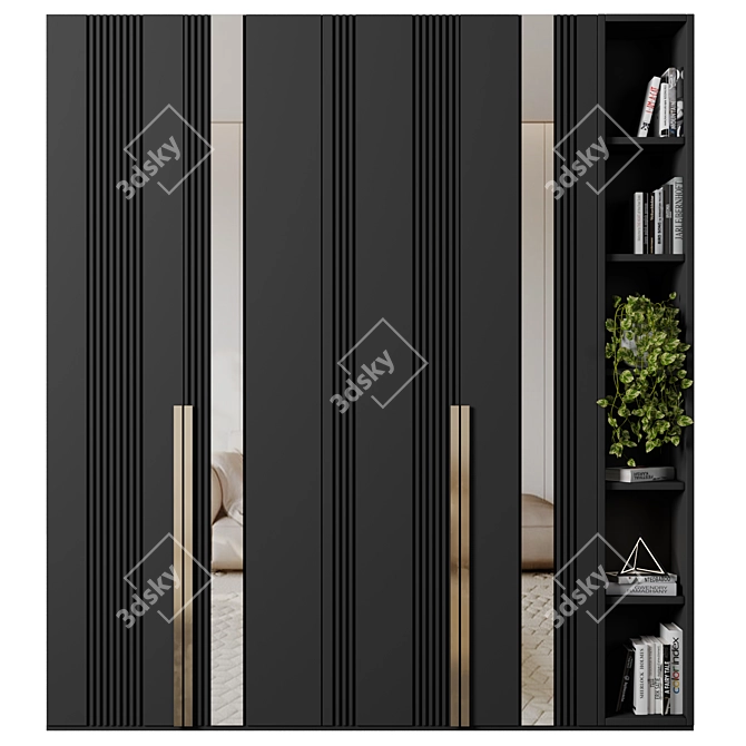 Versatile Modular Wardrobe 122 3D model image 1