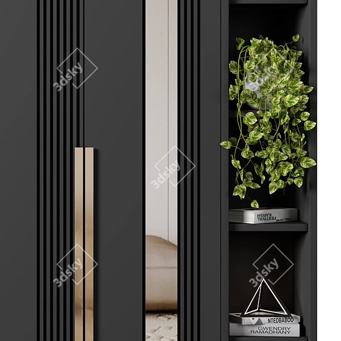 Versatile Modular Wardrobe 122 3D model image 3