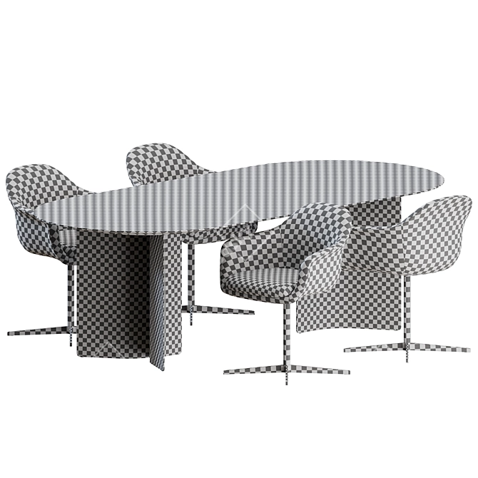 Marelli Chia Dining Set Swivel 3D model image 3