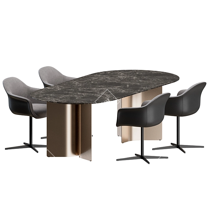 Marelli Chia Dining Set Swivel 3D model image 7