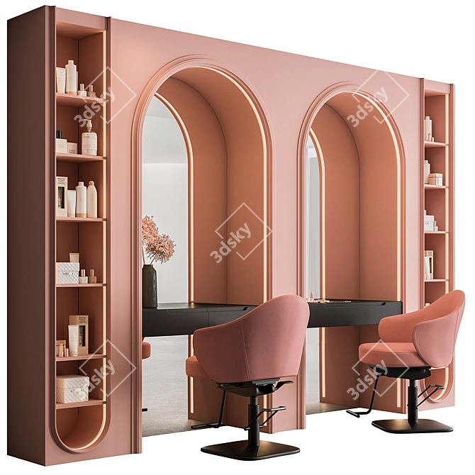 Premium Beauty Salon Barber Service 3D model image 1