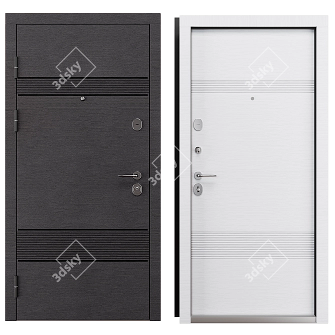 Bulat Metal Entry Door K-612 3D model image 3
