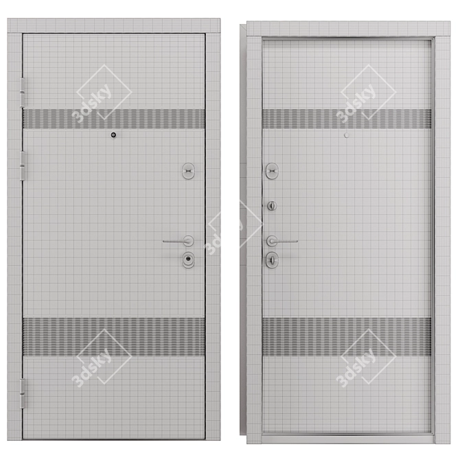 Bulat Metal Entry Door K-612 3D model image 4
