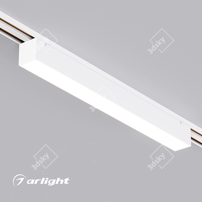 Linear LED Track Light 12W 3D model image 2