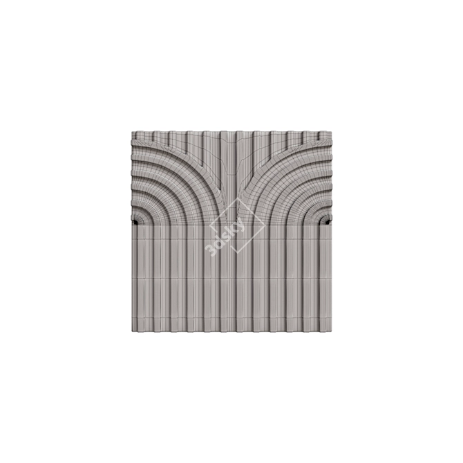 Modern 3D Wall Panel Display 3D model image 4