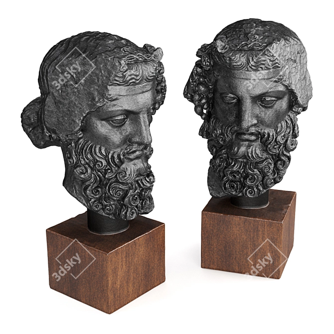 Heracles Head Sculpture 960mm 3D model image 3