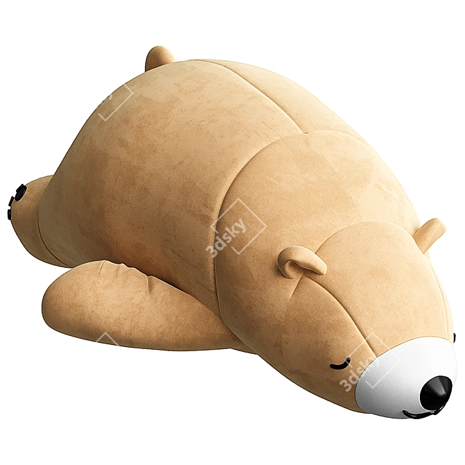 Sleeping Polar Bear 3D Model 3D model image 2