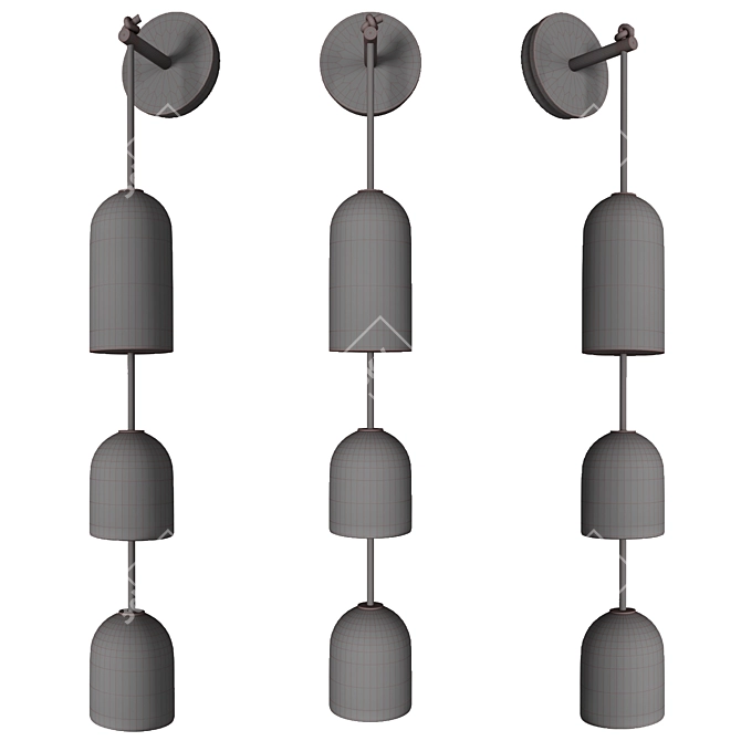 Elegant Lily Sconce Light 3D model image 4