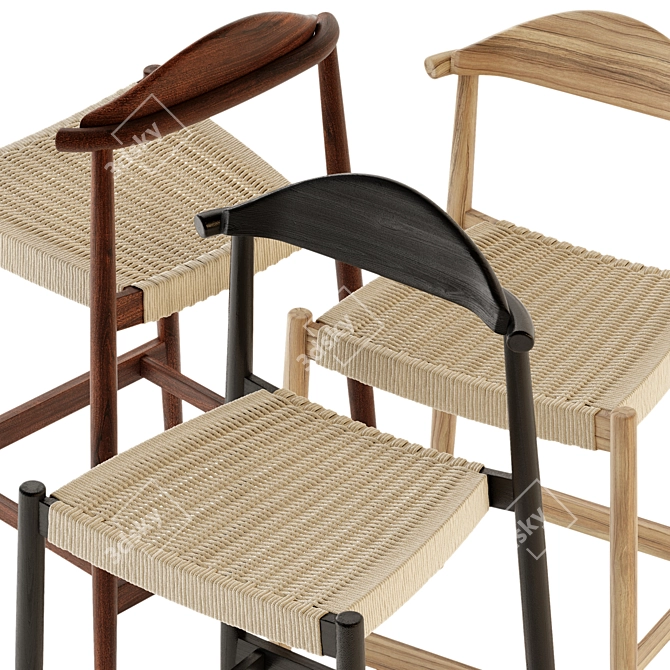 Spanish-Made Kave Home Nina Stools 3D model image 2