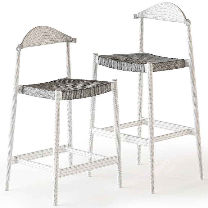 Spanish-Made Kave Home Nina Stools 3D model image 3