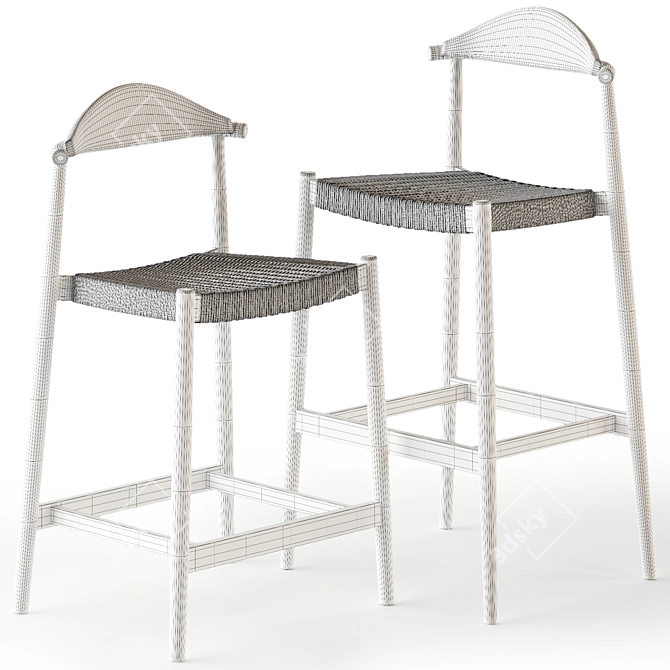 Spanish-Made Kave Home Nina Stools 3D model image 5