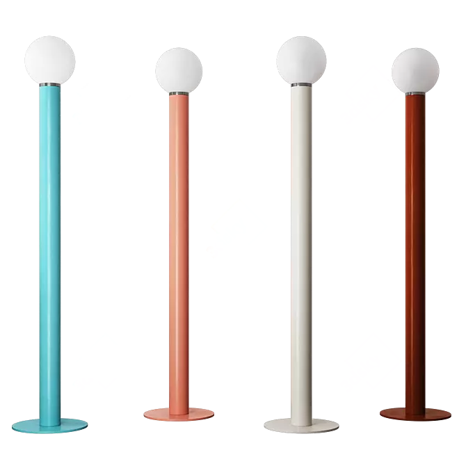 Straw Straight Floor Lamp 3D model image 1