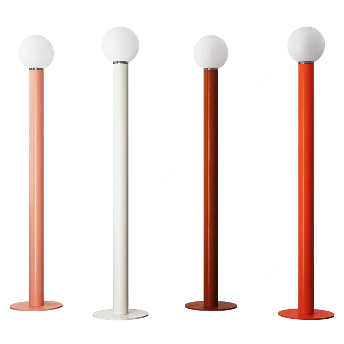 Straw Straight Floor Lamp 3D model image 2