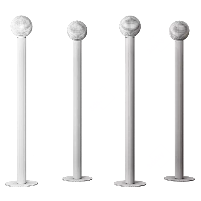 Straw Straight Floor Lamp 3D model image 3