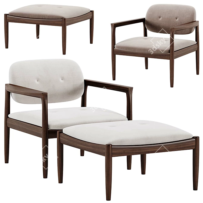 Luxury Minotti Yoko Armchair 2016 3D model image 1