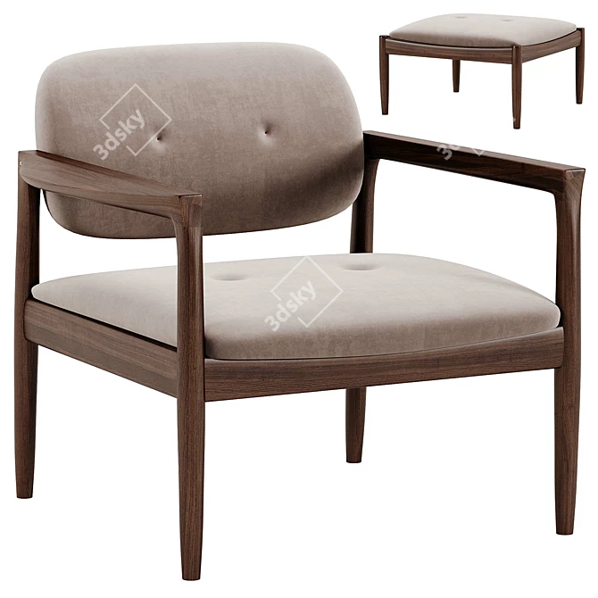 Luxury Minotti Yoko Armchair 2016 3D model image 3