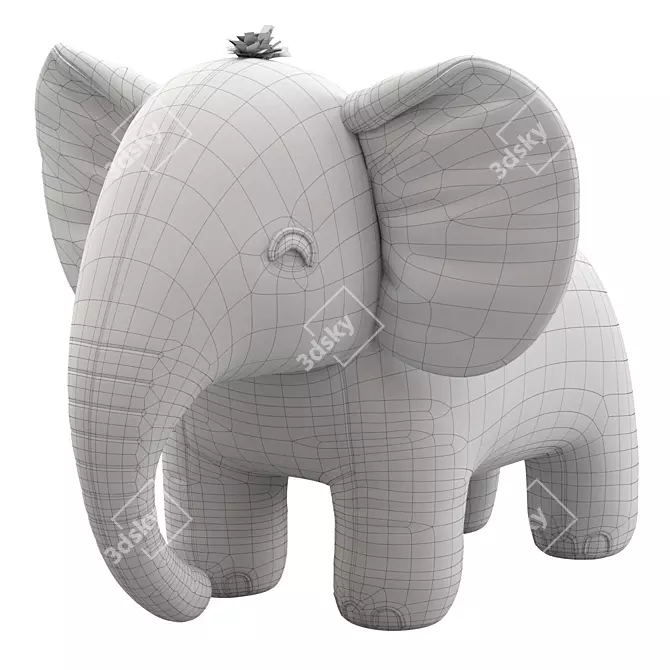 Plush Elephant Toy by HM 3D model image 6