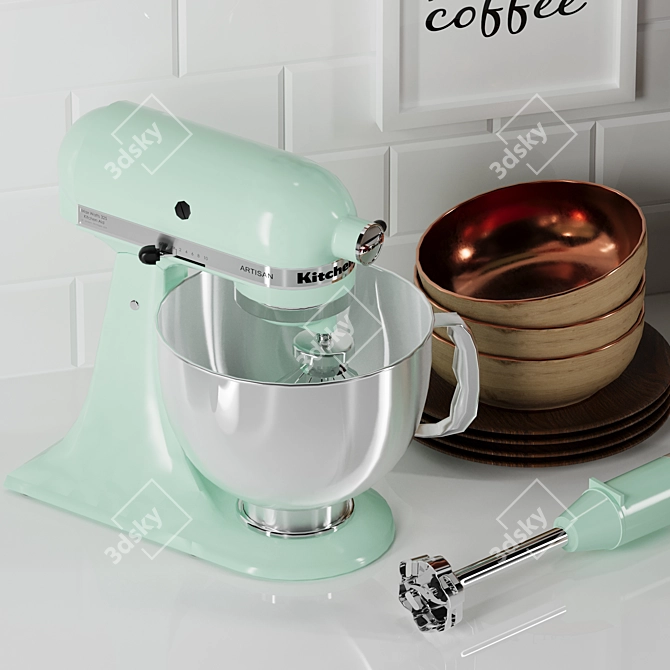 Premium Kitchen Appliance Set 3D model image 4