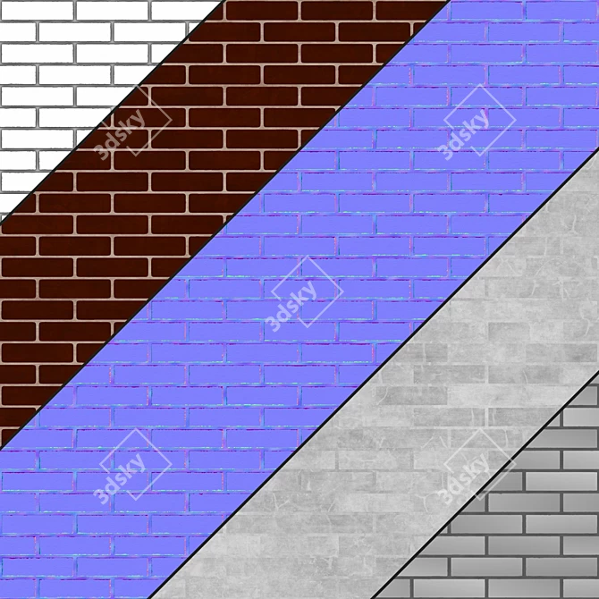 PBR Brick Materials Pack Vol12 3D model image 4
