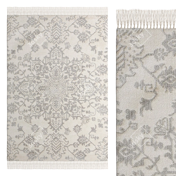 Elias Grey Rug: Modern Elegance 3D model image 1