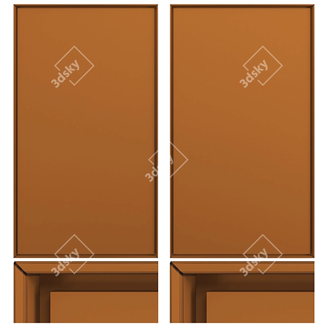 Dual Panel Picture Frames Set 3D model image 3