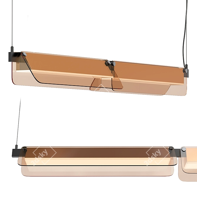 Contemporary Flat Pendant Lights 3D model image 1