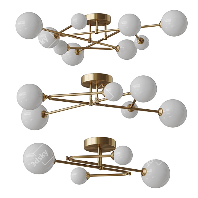 Corner Design Circus Chandelier 3D model image 1