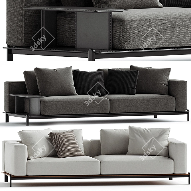 Modular Poliform Brera Sofa Set 3D model image 1