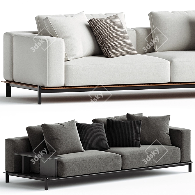 Modular Poliform Brera Sofa Set 3D model image 2