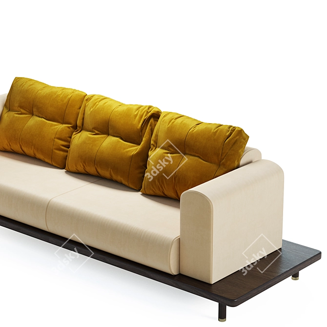 Luxury Velvet Sofa Mezzo COLBERT 3D model image 2