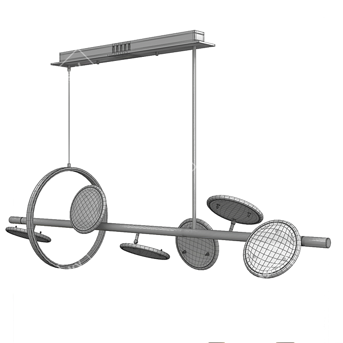 Modern Sputnik Kitchen Island Light 3D model image 4