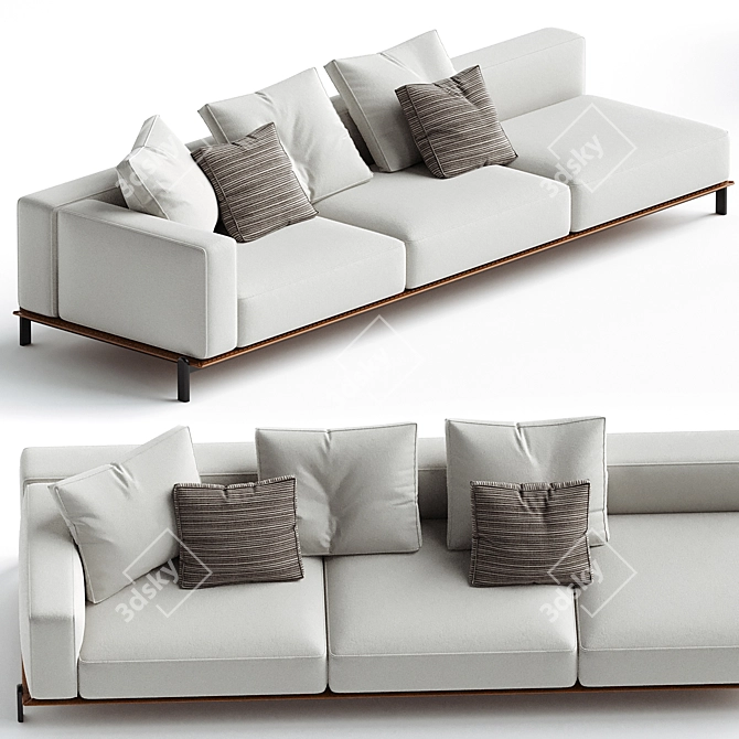 Modern Brera Sofa Set System 3D model image 3
