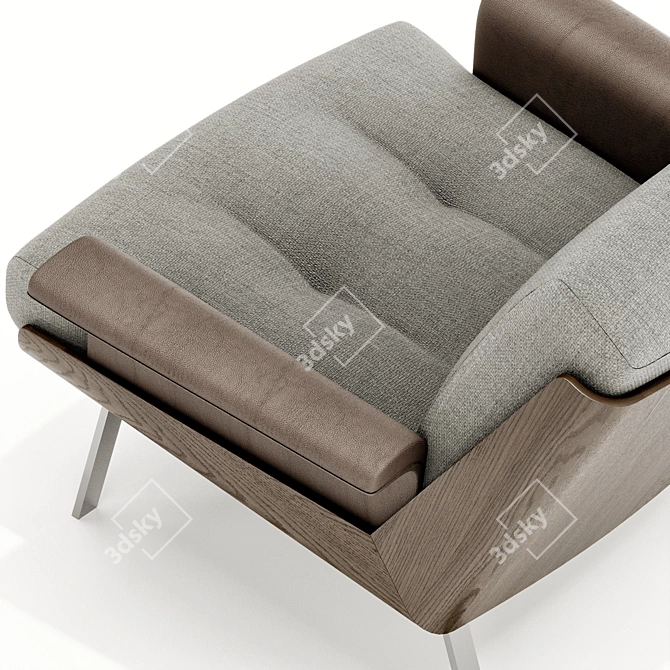 Contemporary Daiki Armchair: Style & Comfort 3D model image 4