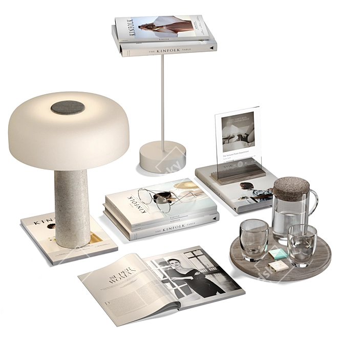 Kinfolk Decor Set: Lifestyle Essentials 3D model image 1
