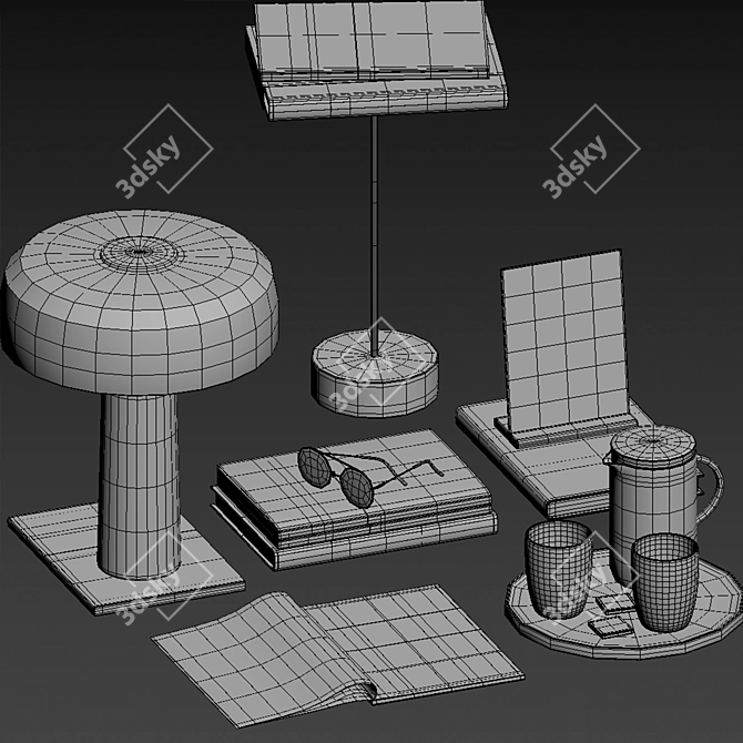 Kinfolk Decor Set: Lifestyle Essentials 3D model image 2