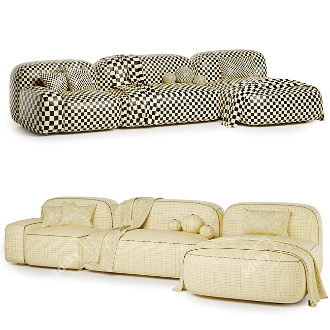 Ribble Set 02 Modular Sofa 3D model image 3