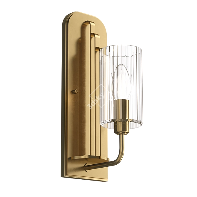 Kichler QN-KIMROSE1-BNB Wall Sconce 3D model image 1