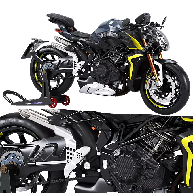 2021 MV Agusta Brutale 1000 RR 3D Model 3D model image 1