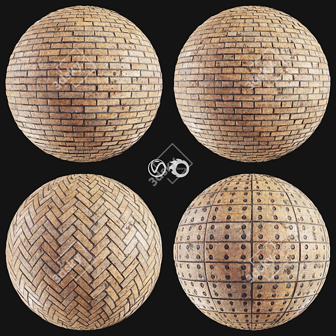 PBR Brick Material Pack Vol13 3D model image 1