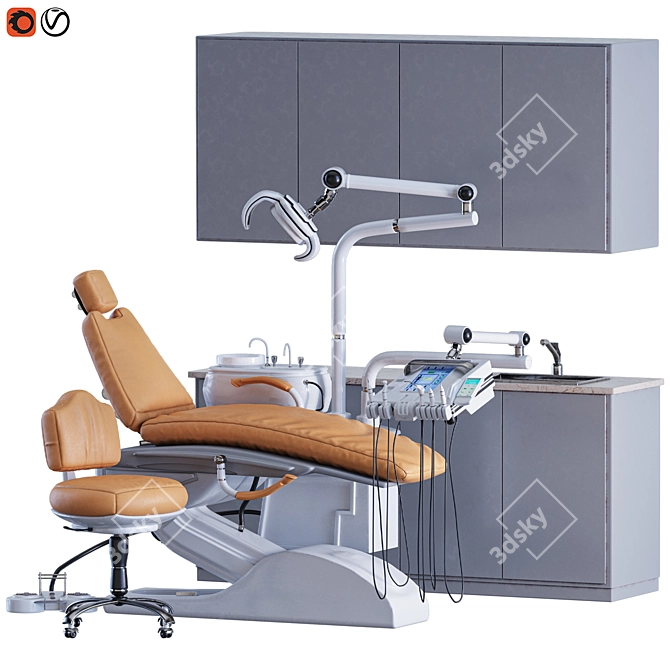 Dental Chair 01 Multifunctional Furniture 3D model image 2