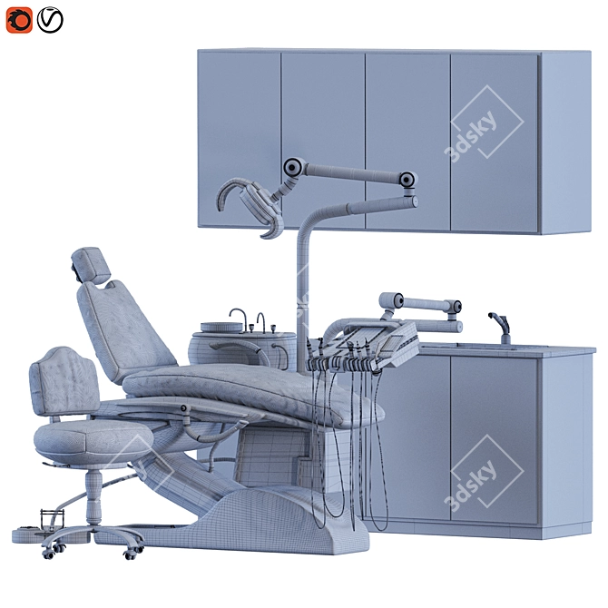 Dental Chair 01 Multifunctional Furniture 3D model image 5