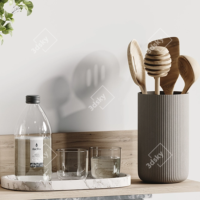 Modern Kitchen Set 2015 Collection 3D model image 4
