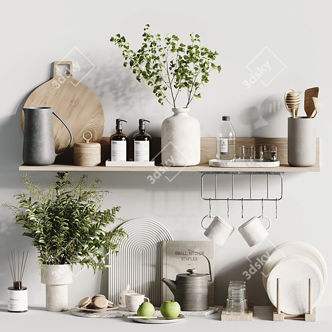 Modern Kitchen Set 2015 Collection 3D model image 6