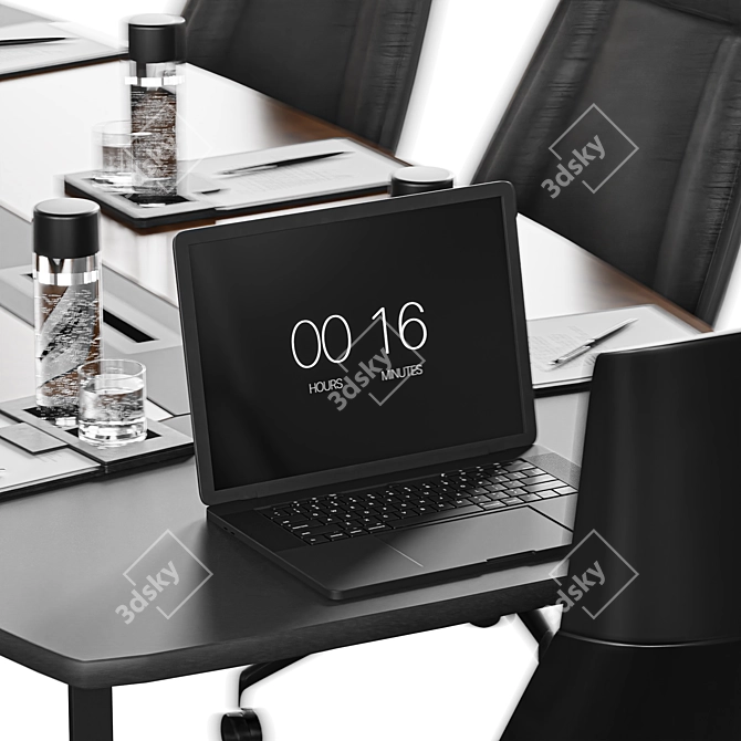 Versatile Meeting Table in Millimeters 3D model image 6